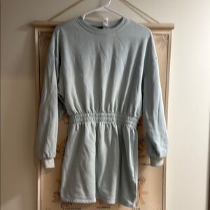 H&M Light Blue Long Sleeve Dress
